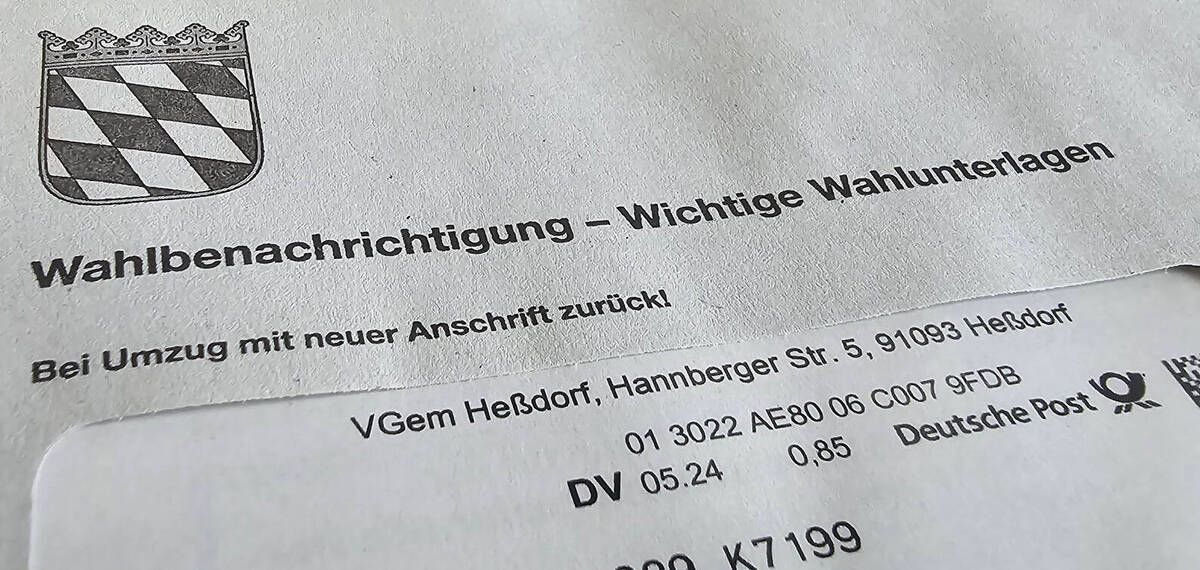 Brief mit Wahlbenachrichtigung