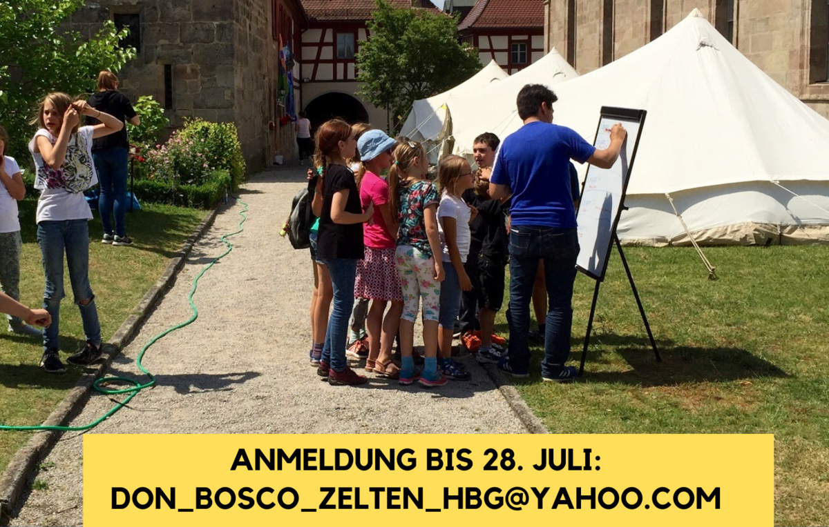 Don-Bosco-Zelten für Kinder vom 03. - 04.08.2024 in Hannberg - Plakat