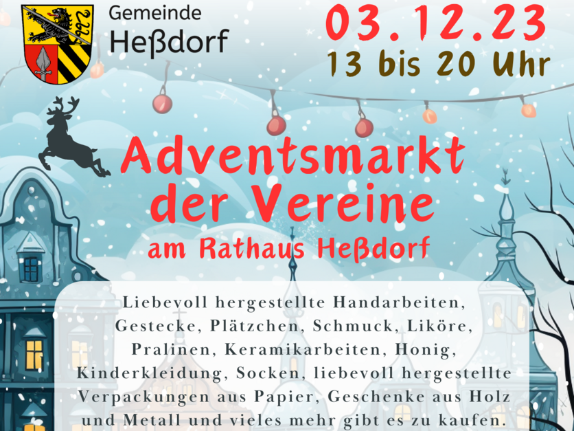 Adventsmarkt der Vereine 2023 in Heßdorf - Plakat