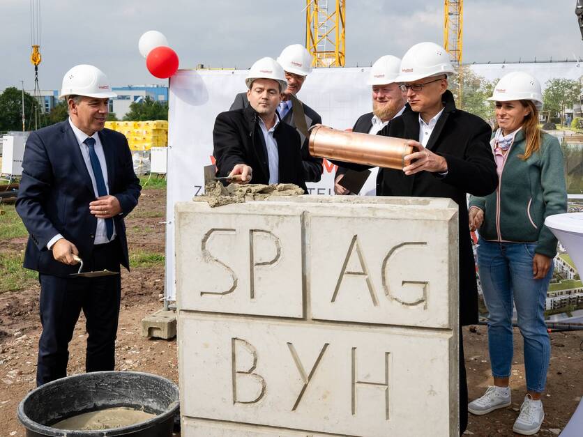 Grundsteinlegung Schultheiß Geschosswohnungsbau Heßdorf Süd 17.09.2024