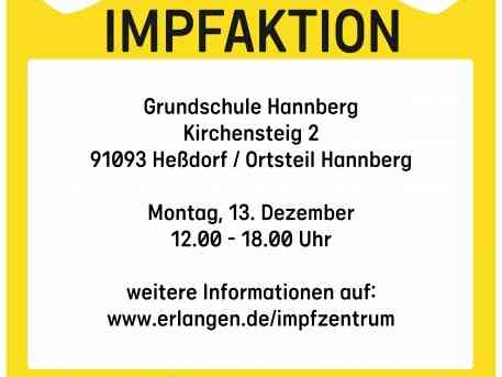 Flyer Offener Impftag in Hannberg am 13.12.2021
