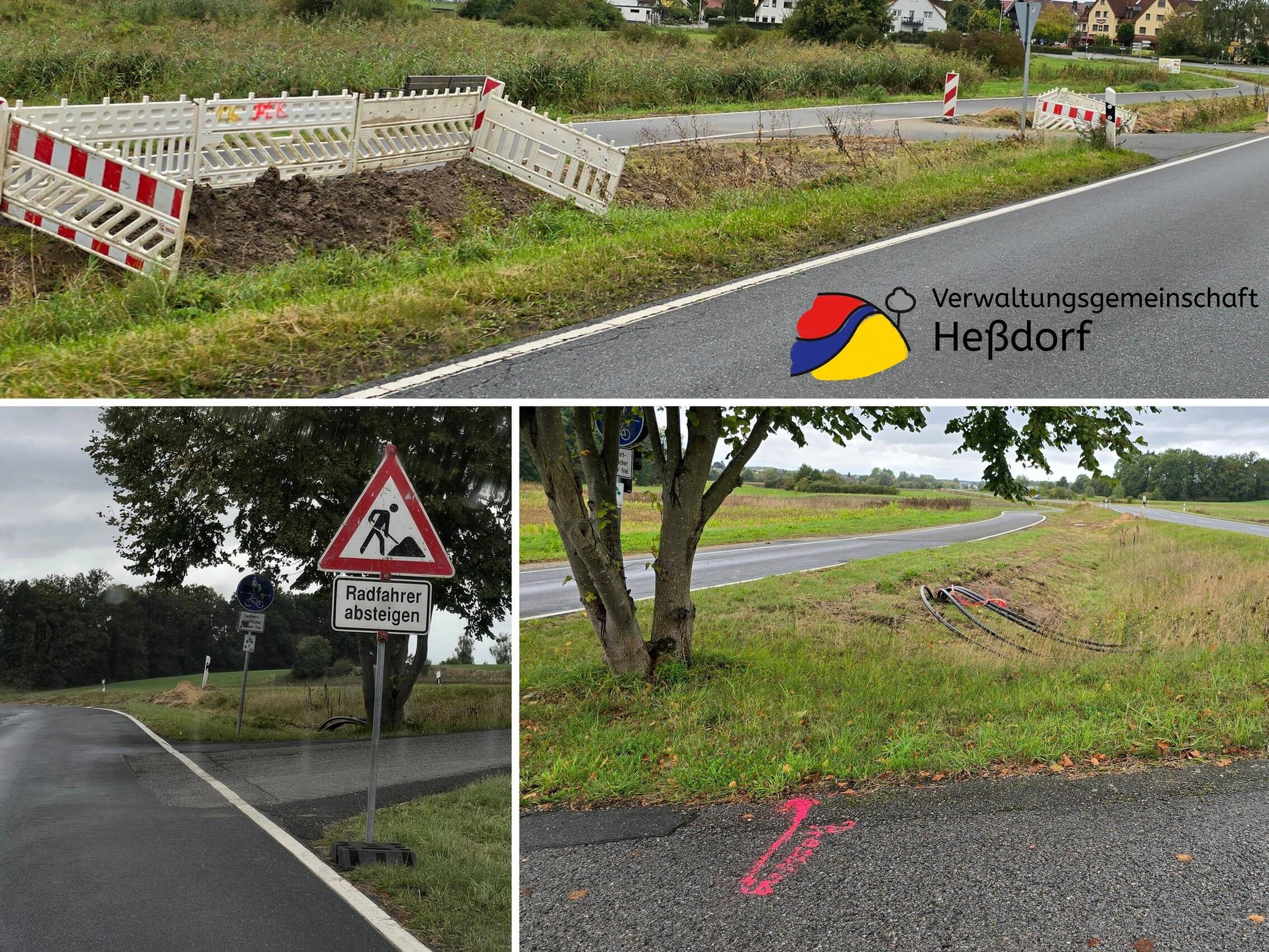 Bauarbeiten am Radweg von Großenseebach nach Heßdorf vom 18.09. bis 11.10.2024