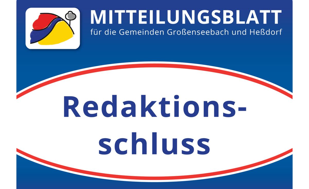 Mitteilungsblatt Redaktionsschluss