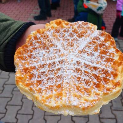 Zu den lukullischen Genüssen zählten unter anderem frisch gebackene Waffeln.